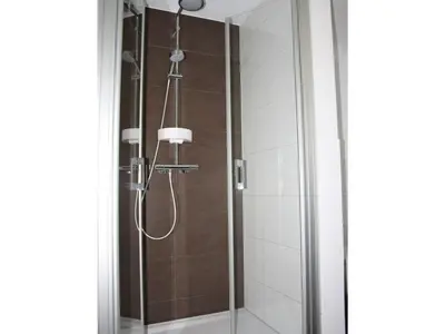 Ein Badezimmer in der Unterkunft im Penthouse am Wolfsberg