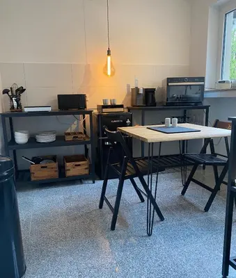 Küche/Küchenzeile in der Unterkunft 2Br freeParking DUS Airp DUS Ess NTFLX
