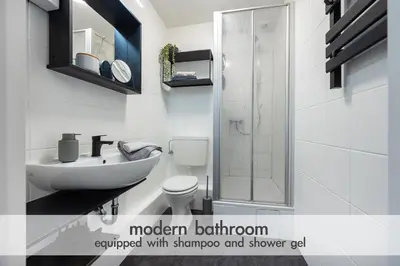 Ein Badezimmer in der Unterkunft Wohlfühl - Apartment im Luisenviertel - 2 Zimmer mit TOP-Ausstattung