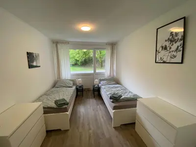 Ein Bett oder Betten in einem Zimmer der Unterkunft Apartment with Balcony Wuppertal
