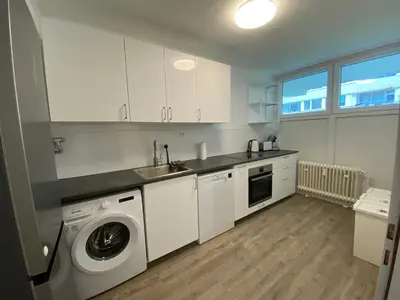 Küche/Küchenzeile in der Unterkunft Apartment with Balcony Wuppertal