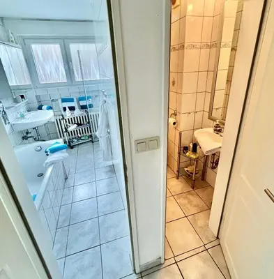 Ein Badezimmer in der Unterkunft Apartment Orchidee