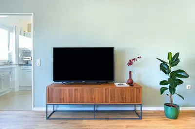 TV/Unterhaltungsangebot in der Unterkunft City Apartment mit Sonnenbalkon, 10 Minuten zum Bahnhof, 5 Minuten zum Luisenviertel