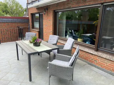 Ein Patio oder anderer Außenbereich in der Unterkunft Ferienwohnung mit Garten am Niederrhein