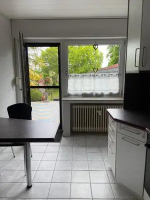 Küche/Küchenzeile in der Unterkunft Ferienwohnung mit Garten am Niederrhein