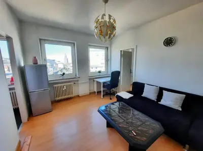 Ein Sitzbereich in der Unterkunft City-Wohnung mit Ausblick