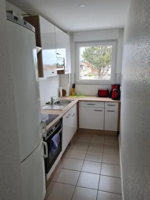 Küche/Küchenzeile in der Unterkunft Schöne Dachgeschoss Wohnung
