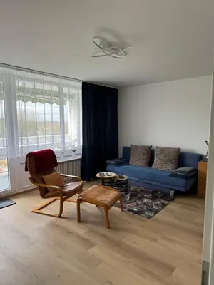 Ein Sitzbereich in der Unterkunft City-See Central Apartment