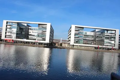 Blick auf einen Fluss in der Nähe der Ferienwohnung