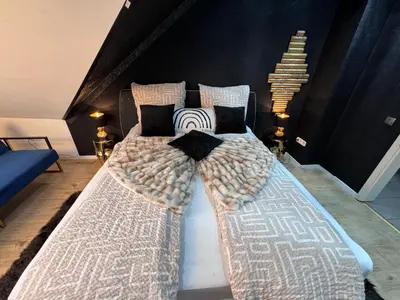 Ein Bett oder Betten in einem Zimmer der Unterkunft LUXURY HOME