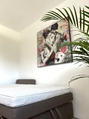 Ein Bett oder Betten in einem Zimmer der Unterkunft Nobelapartment zum Wohlfühlen