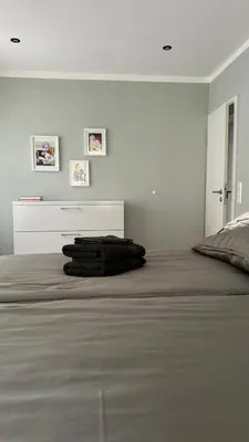 Ein Bett oder Betten in einem Zimmer der Unterkunft Schöne Ferienwohnung in Dülmen