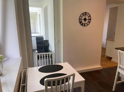 Ein Sitzbereich in der Unterkunft Pempelforter Domizil