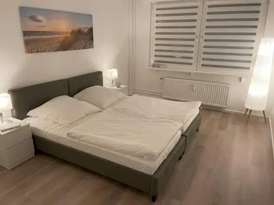 Ein Bett oder Betten in einem Zimmer der Unterkunft Gemütliches Apartment in Duisburg