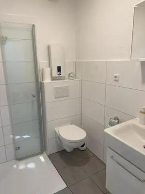 Ein Badezimmer in der Unterkunft Gemütliches Apartment in Duisburg