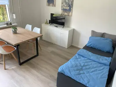 Ein Sitzbereich in der Unterkunft Gemütliches Apartment in Duisburg