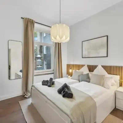 Zentral Wohnen im Luisenviertel Küche & Smart-TV