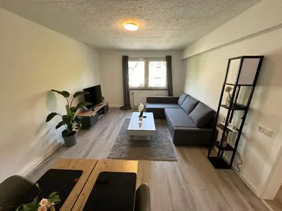 Ein Sitzbereich in der Unterkunft Moderne Ferienwohnung für 4-5 Personen mitten in Herten*Netflix*Nespresso