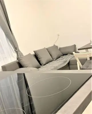Ein Sitzbereich in der Unterkunft Stilvoll eingerichtete Wohnung in Essen-Südviertel