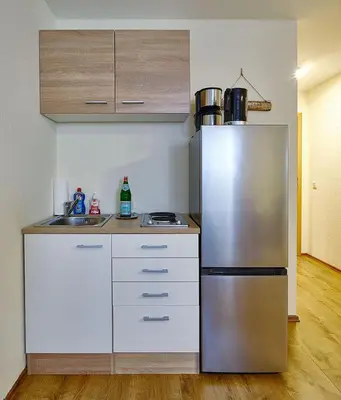Küche/Küchenzeile in der Unterkunft Komfort Appartement Moers-Repelen - Ruhige Lage - Sackgasse