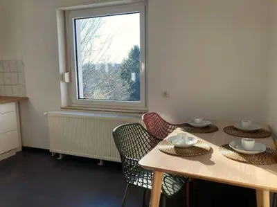Ein Sitzbereich in der Unterkunft Zentral & sonnig