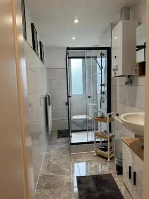 Ein Badezimmer in der Unterkunft Top Ferienwohnung 55qm, Netflix, Prime