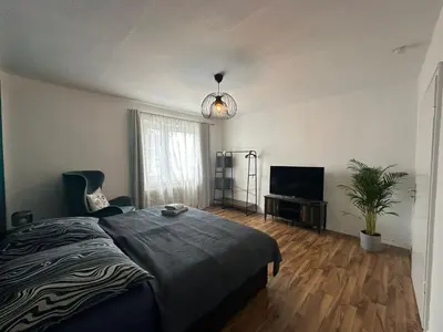 Ein Bett oder Betten in einem Zimmer der Unterkunft Top Ferienwohnung 55qm, Netflix, Prime