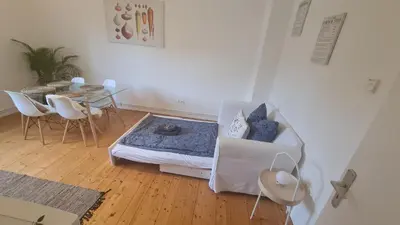 Ein Sitzbereich in der Unterkunft Top Ferienwohnung 55qm, Netflix, Prime