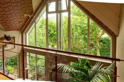 Ein Garten an der Unterkunft Niederrheinhaus