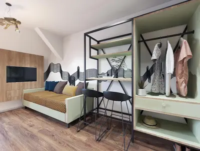 Ein Bett oder Betten in einem Zimmer der Unterkunft Mezzotel