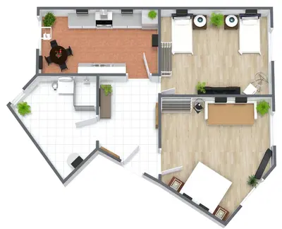 Grundriss der Unterkunft Scandinavian Relax, Netflix, central, keyless