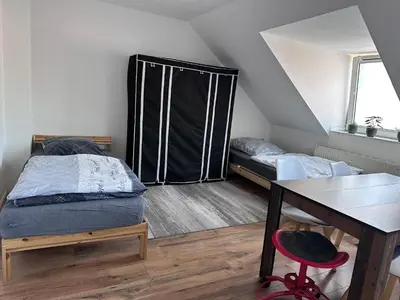 Ein Bett oder Betten in einem Zimmer der Unterkunft Gelsenkirchener Unterkunft Nähe Arena