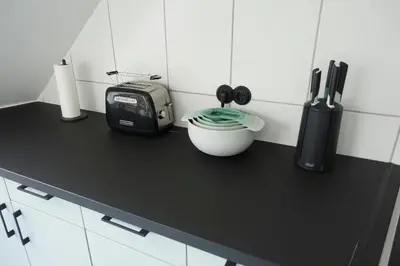 Küche/Küchenzeile in der Unterkunft DUS-Loft
