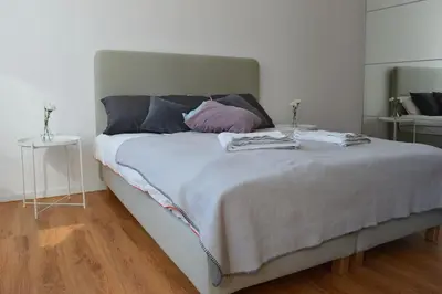 Ein Bett oder Betten in einem Zimmer der Unterkunft Rüttenscheid, Messe, Uni, Central Station
