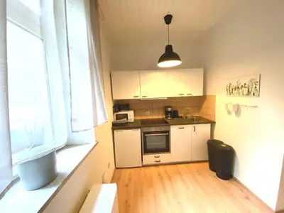 Küche/Küchenzeile in der Unterkunft Apartments in Essen