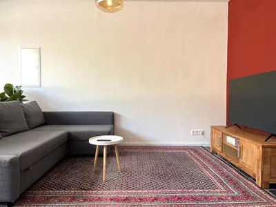 Ein Sitzbereich in der Unterkunft Stilvolle Erdgeschoss-Wohnung: Gemütlich eingerichtet mit eigenem Eingang
