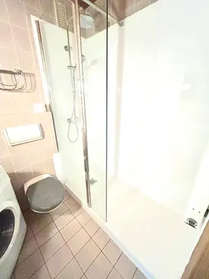 Ein Badezimmer in der Unterkunft Kulturmensch Oberhausen mit Balkon