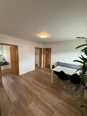 Ein Bett oder Betten in einem Zimmer der Unterkunft Schöne Apartments am Rot-Weiss Essen Stadion E01 bis E04