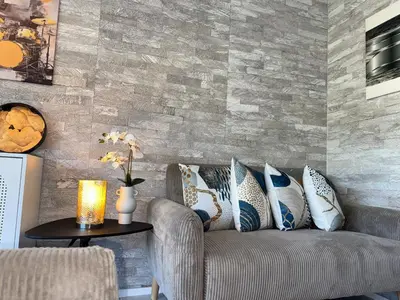 Ein Sitzbereich in der Unterkunft Komfortappartement mit Terraasse