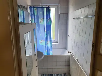 Ein Badezimmer in der Unterkunft FeWo MaJo - Rustikal & entspannt Perfekt für Arbeit oder Auszeit