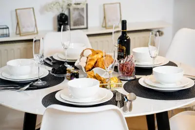 Essen in der Ferienwohnung oder in der Nähe
