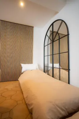 Ein Bett oder Betten in einem Zimmer der Unterkunft Boutique Apartment Niederrhein