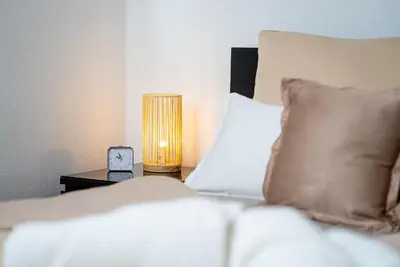 Ein Bett oder Betten in einem Zimmer der Unterkunft Boutique Apartment Niederrhein