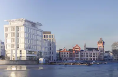 Blick auf einen Fluss in der Nähe der Ferienwohnung