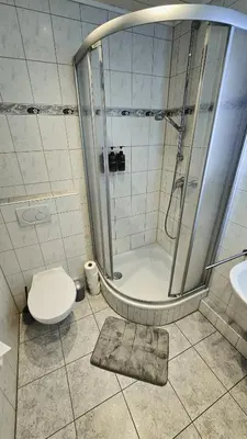 Ein Badezimmer in der Unterkunft Zentral, Gemütlich, Waldnah