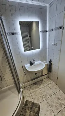Ein Badezimmer in der Unterkunft Zentral, Gemütlich, Waldnah