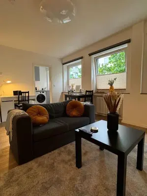 Ein Sitzbereich in der Unterkunft Zentrale moderne City-Wohnung - Netflix - Nespresso