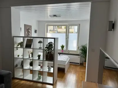 Ein Bett oder Betten in einem Zimmer der Unterkunft Casa Commodore Nähe Messe Düsseldorf