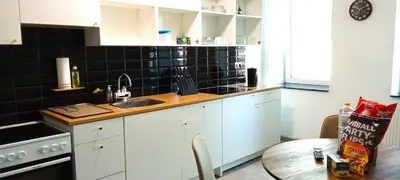 Küche/Küchenzeile in der Unterkunft TopFlat