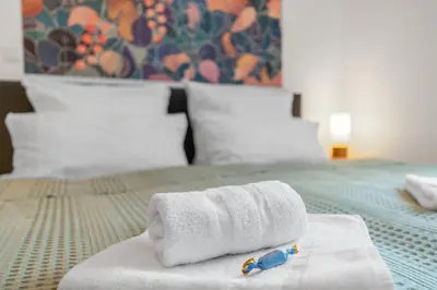 Ein Bett oder Betten in einem Zimmer der Unterkunft ROTH Apartments Remscheid-Mitte